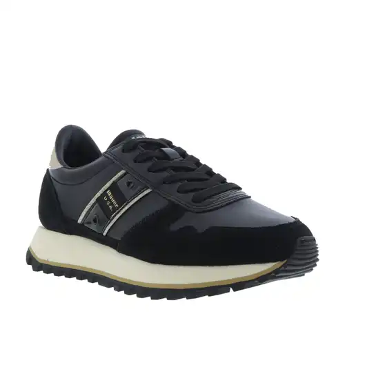 Blauer Sneakers Zwart